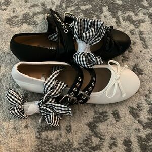 Mix Match Buckled Ankle Tie Flats
